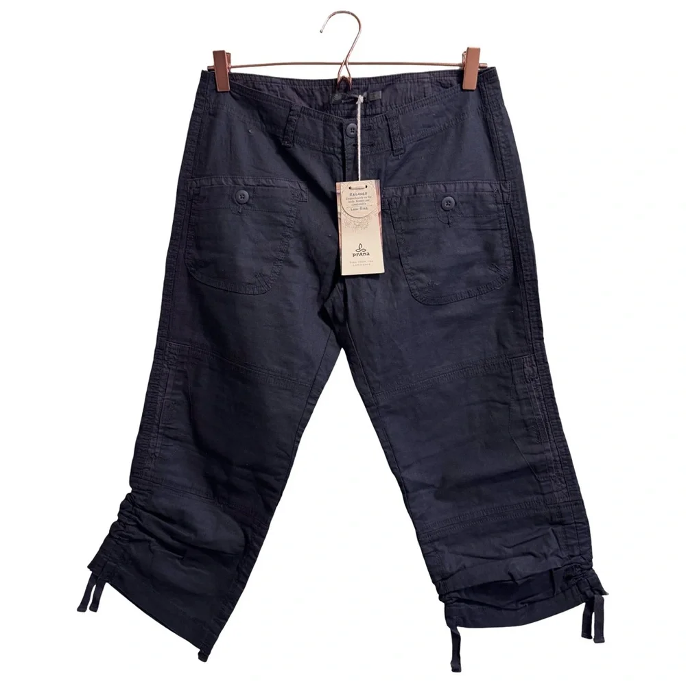 NWT Prana Kelly Capri Cargo Dark Blue Size 4 - Picture 2 of 15